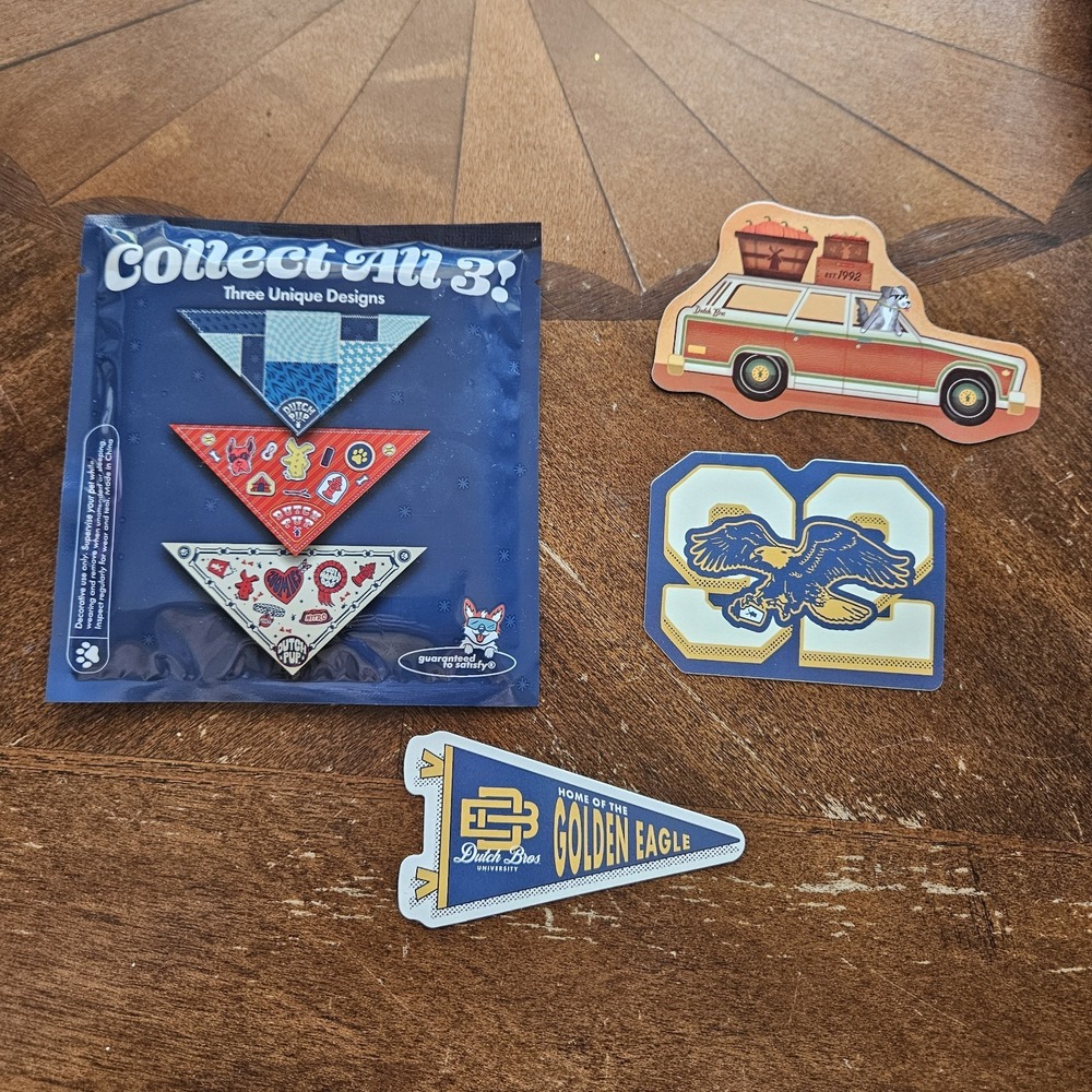 Dutch Bros ~ National Dog Day ~ Mystery Dog Bandana Bag + stickers~ 2026